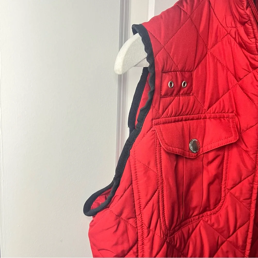 Lauren Ralph Lauren Vibrant Red Quilted Vest Sz Small - Picture 5 of 9